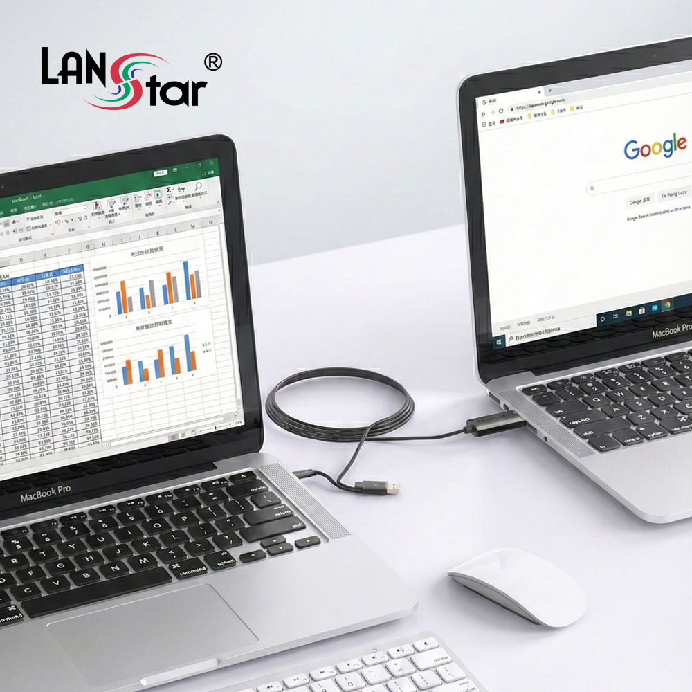 [LANstar] USB C 데이터 공유 KM 링크 케이블 [30967] [100개]