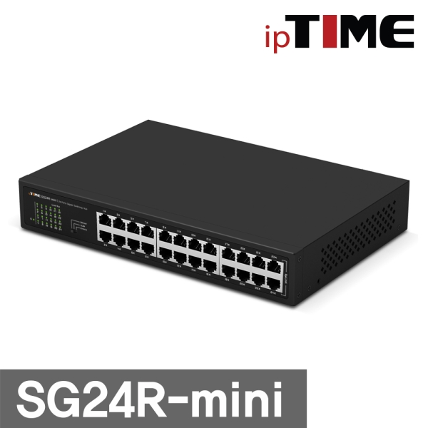 아이피타임 ipTIME SG24R-MINI 24포트 스위칭허브 랜선분배기 무료배송
