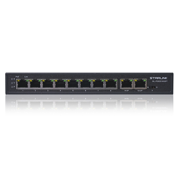 스타링크 SL-POE510GDT 8포트 POE 스위칭허브 +2GIGA 업링크 HI-POE