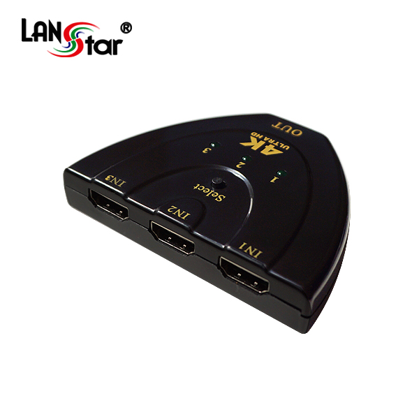 [LANstar] HDMI 수동선택기 3:1, 4K 30Hz [30179]