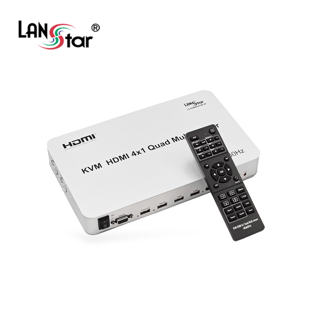 [LANstar] HDMI 4x1 KVM 멀티뷰어 4K해상도 [30707] (5개)