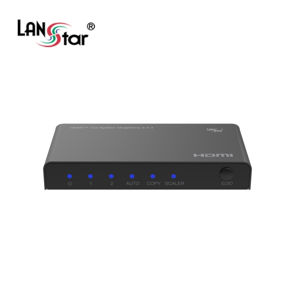 [LANstar] HDMI2.0 2포트 분배기, 4K 60hz 다운스케일 지원 [30736]