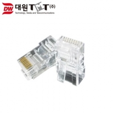 [대원TMT] 대원티엠티 CAT.5E UTP 8P8C RJ-45 커넥터 100개입 고급형 [DW-RJC5H]
