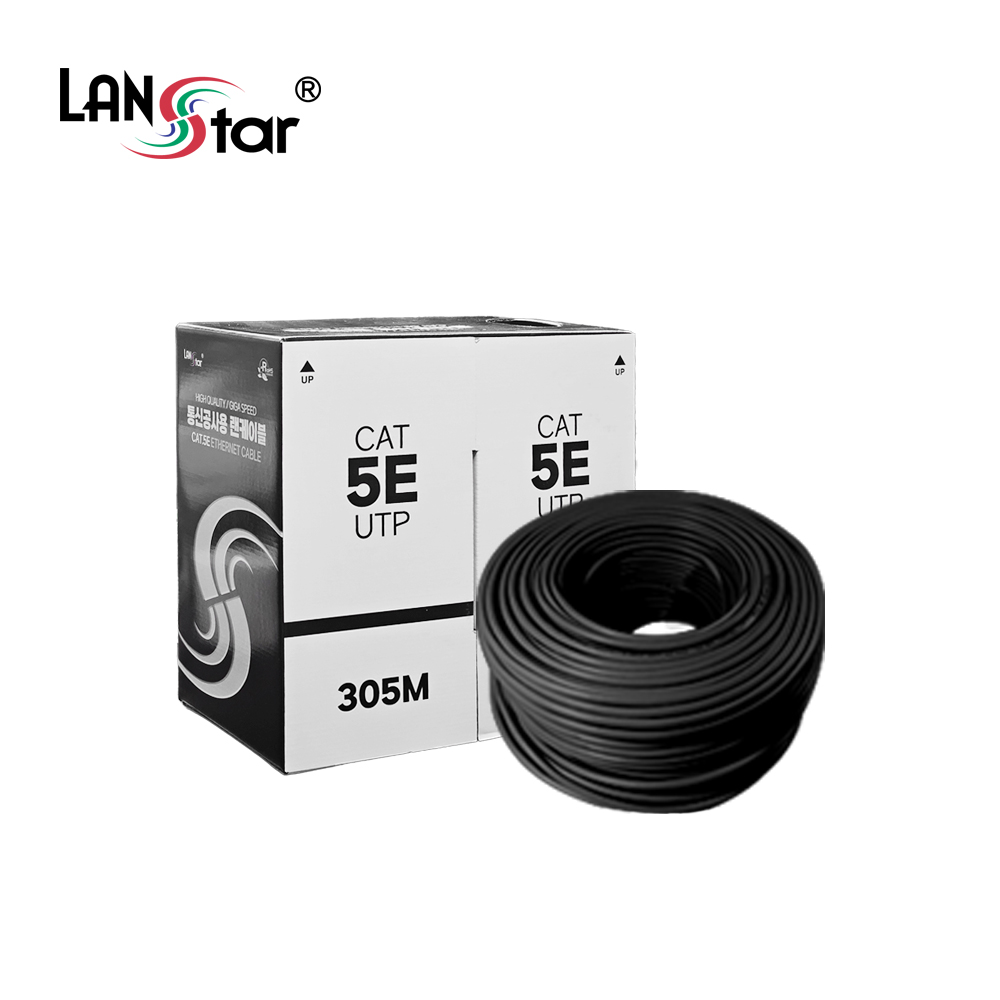 [LANstar] Cat.5E UTP 305M 케이블 Black 색상 [LSC002]