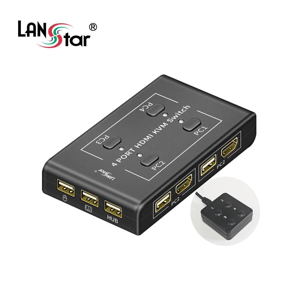 [LANstar] HDMI KVM 스위치 4포트 [30850]