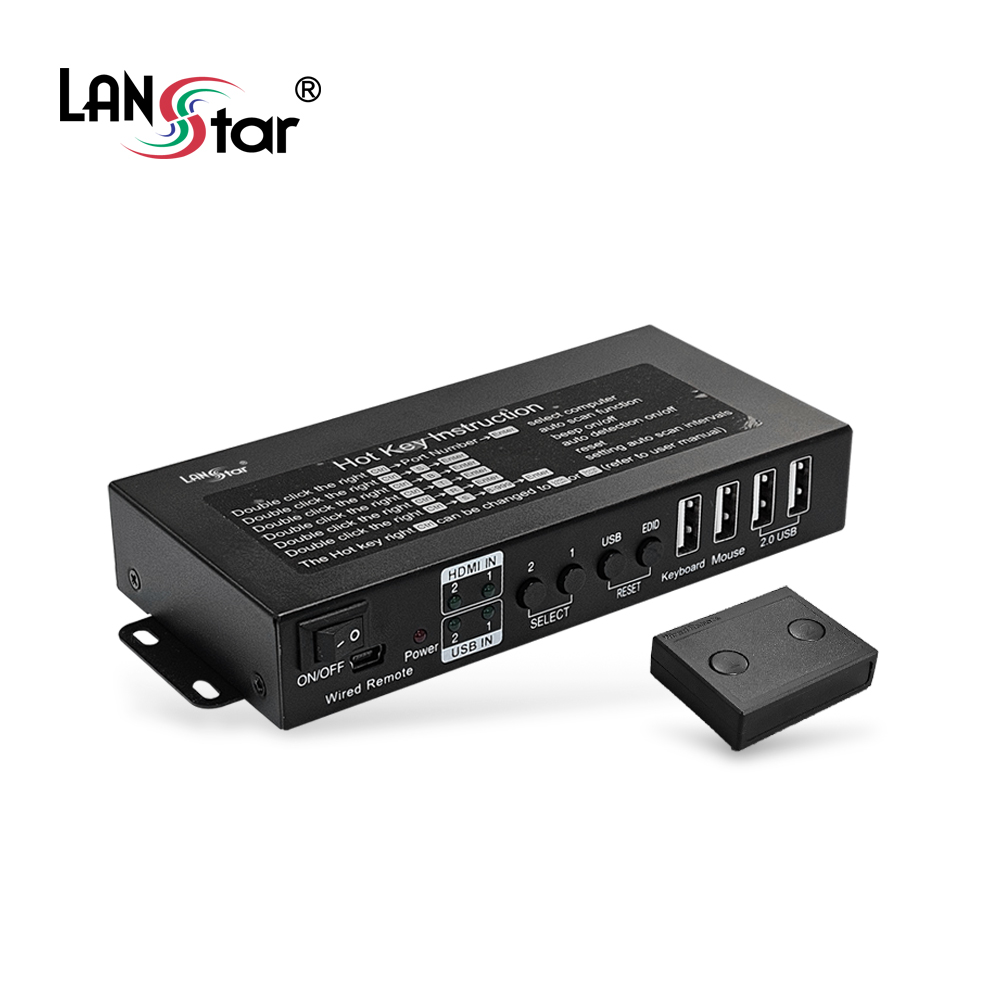 [LANstar] HDMI 2:1 2포트 KVM 스위치 [30859]