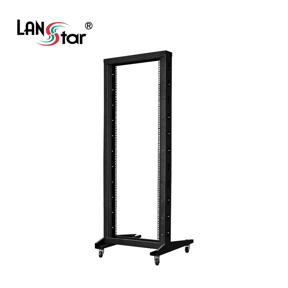 [LANstar] 오픈허브랙 2POST , 33unit, 블랙색상 [30854]