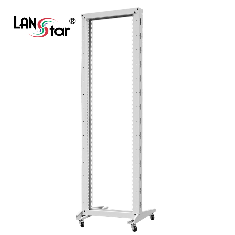 [LANstar] 오픈허브랙 2POST , 42unit, 아이보리색상 [30853]