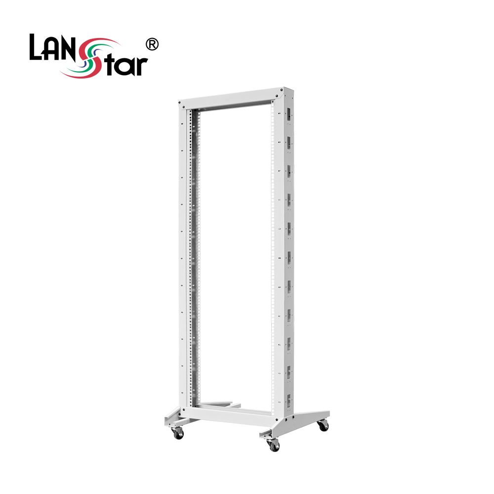 [LANstar] 오픈허브랙 2POST , 33unit, 아이보리색상 [30851]