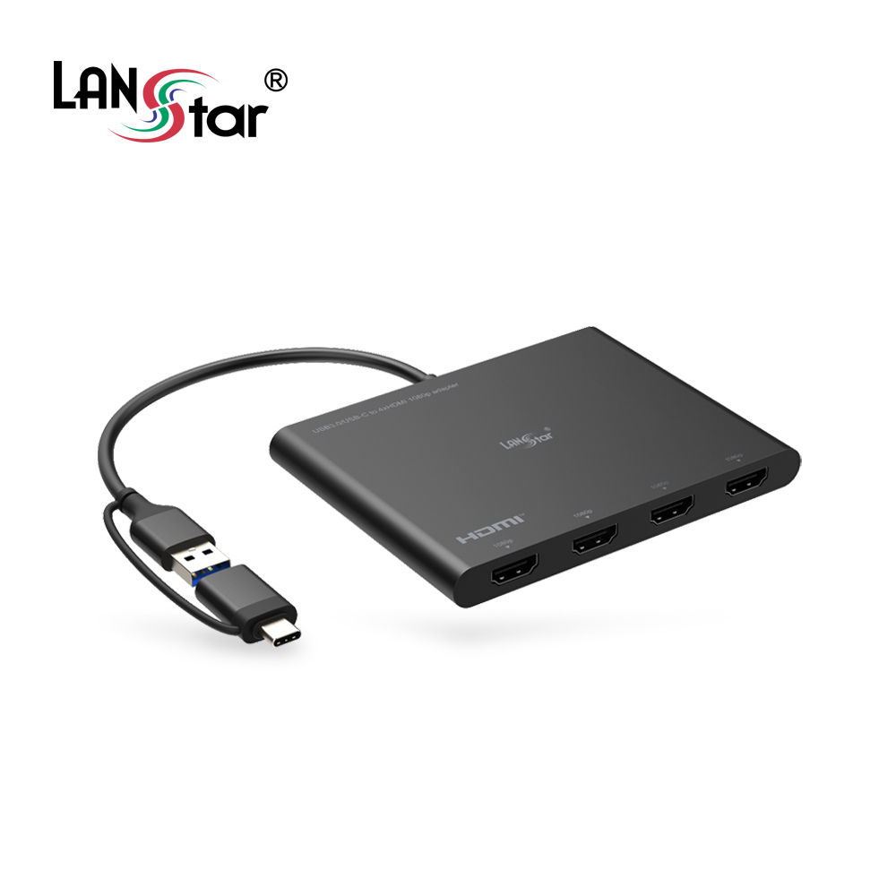 [LANstar] USB3.0 A/C to HDMI 4포트 컨버터 [30883]