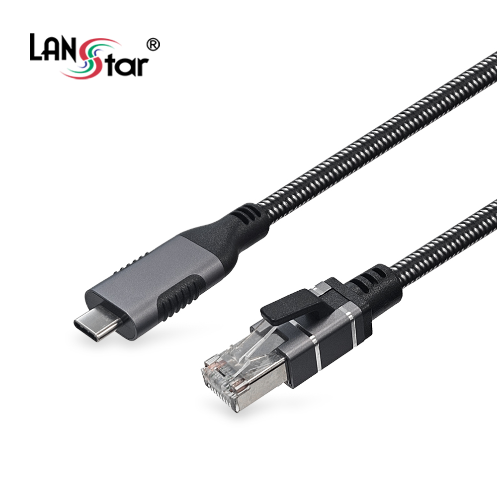[LANstar] USB-C타입 to RJ45 기가비트 이더넷 케이블 인터넷선 무전원, 5m [30895]