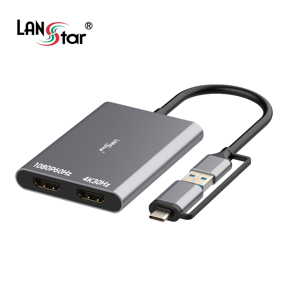 [LANstar] USB to HDMI 듀얼 모니터 컨버터 [30949]