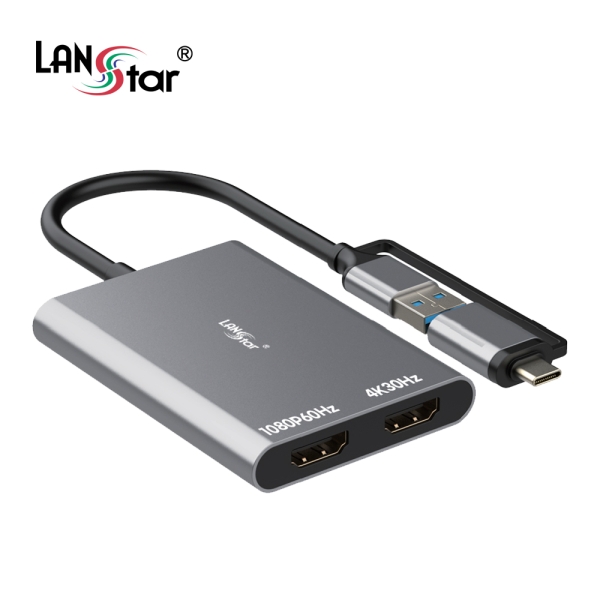 [LANstar] USB to HDMI 듀얼 모니터 컨버터 [30949]