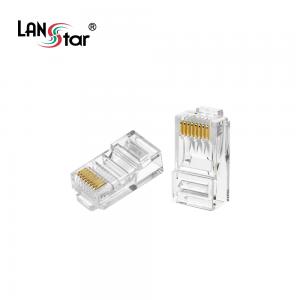 [LANstar] 모듈러콘넥터 , RJ-45, CAT.5E UTP, 3Clip, 8P8C [40630] (60)