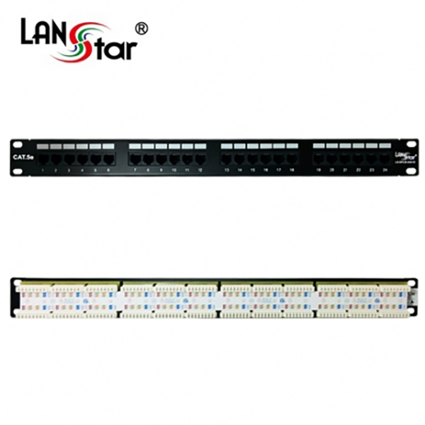 [LANstar] 패치판넬 , CAT.5E 24PORT 50u, UL규격 대만산 [50030]