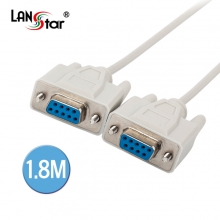 [LANstar] 시리얼케이블, DB9P F／F Cross, 1.8M [10496] (100개)
