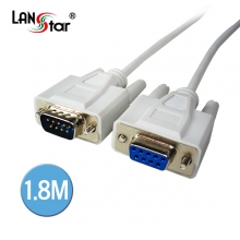 [LANstar] 시리얼케이블, DB9P M／F 연장Direct, 1.8M [10490] (100개)