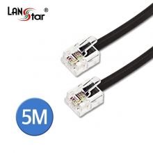 [LANstar] 전화선 케이블, RJ12, 6P4C, Black, 5M [10581] ★★할인제외★★