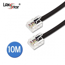[LANstar] 전화선 케이블, RJ12, 6P4C, Black, 10M [10582] ★★할인제외★★