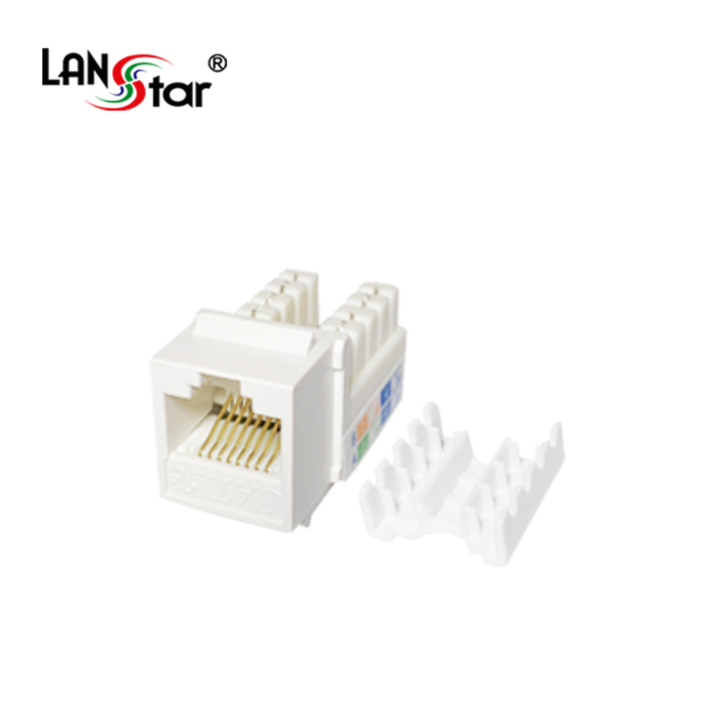 [LANstar] 키스톤잭 모듈 CAT.5E 8P8C White 대만산/UL인증/Slim타입/[40085]