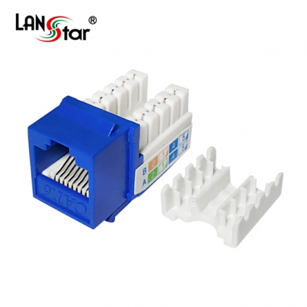 [LANstar] 키스톤잭 모듈, CAT.6, 8P8C, Slim type, Blue, UL규격, 대만산 [40088]