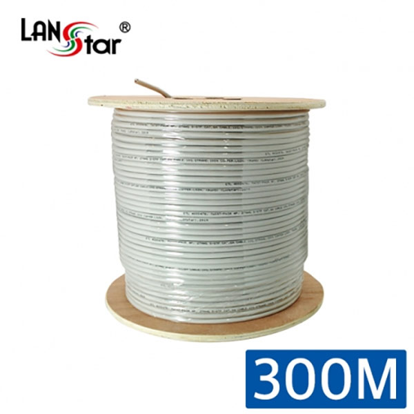 [LANstar] CAT.6A 케이블, SSTP, 10G, 27AWG, LSZH(난연), 연선, 300M, Grey [10728]