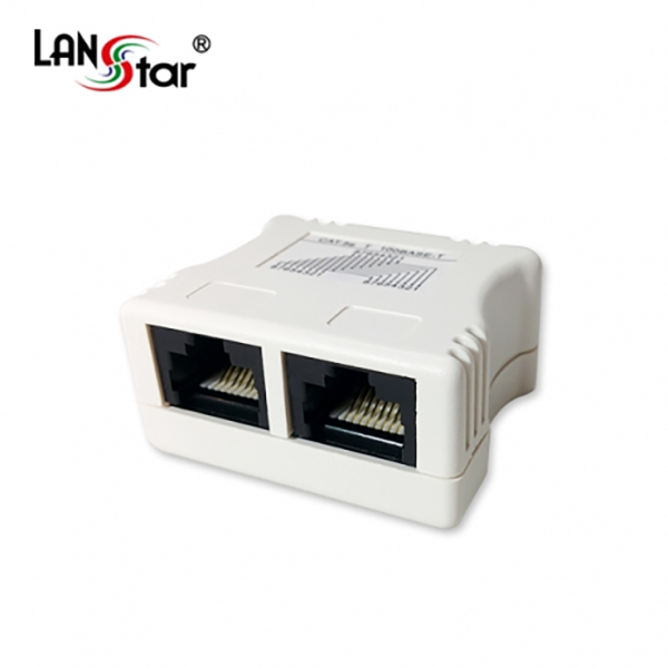 [LANstar] CAT.5E, 고급 Y형커플러, RJ45 UTP 8P8C, 50u, PCB, 대만산 UL인증 [40144]