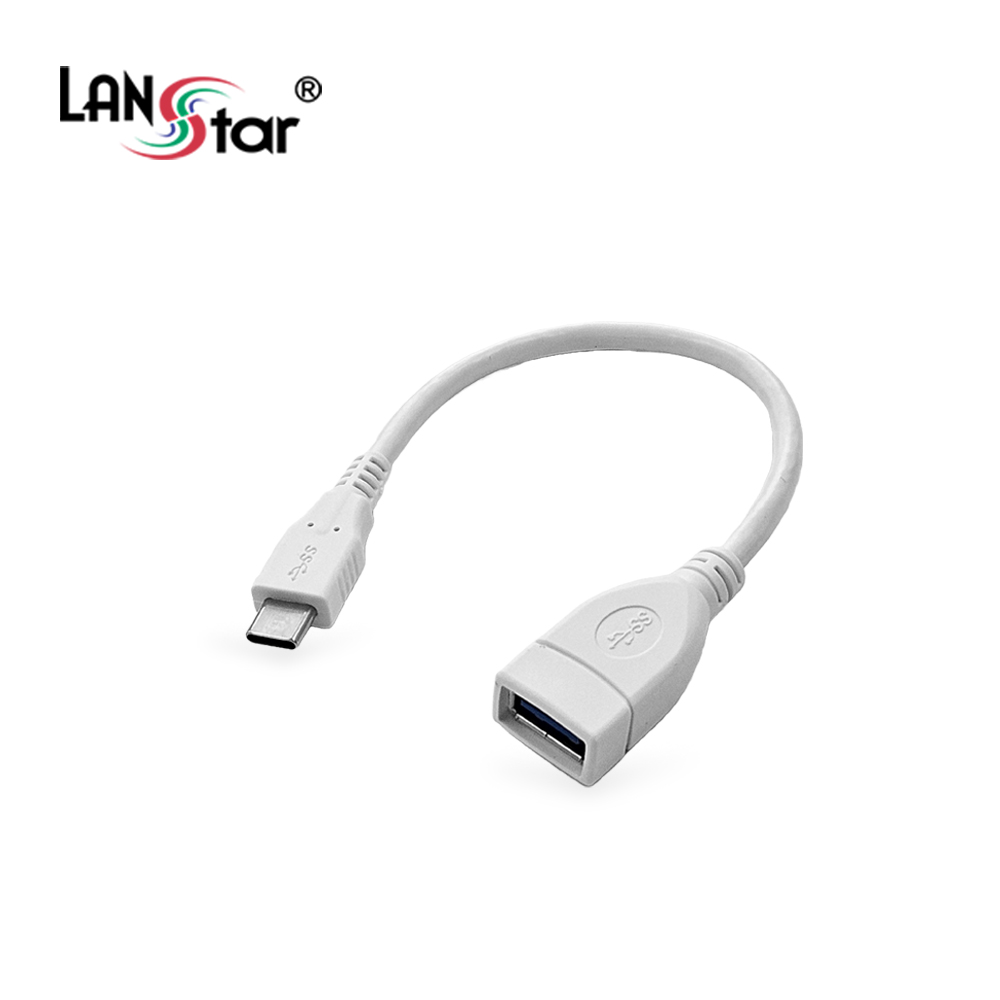 [LANstar] [USB 3.1] 케이블 USB 3.1 C/M-3.0 A/F 0.15M White [10755]