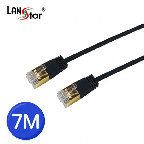 [LANstar] CAT.7 SSTP Slim 케이블, 36AWG, TPE, DIRECT 7M, BLACK [10876]