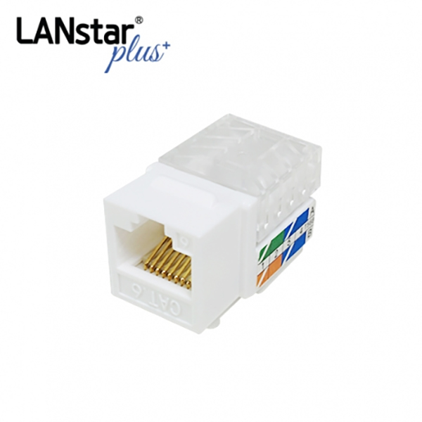 [◆Lanstar-Plus] UTP CAT.6, 8P8C, 키스톤잭 모듈, L-Type, White [40537]