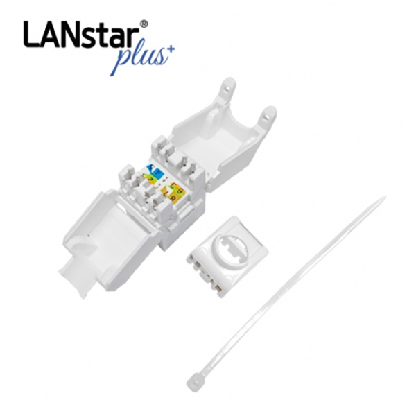 [◆Lanstar-Plus] UTP CAT.6A, 8P8C, 키스톤잭 모듈, I-Type, White [40541]