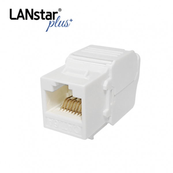 [◆Lanstar-Plus] UTP CAT.6A, 8P8C, 키스톤잭 모듈, I-Type, White [40541]