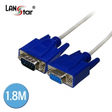 [LANstar] 시리얼케이블 연장 1.8M, DB9P M/F CROSS [10928] (100개)