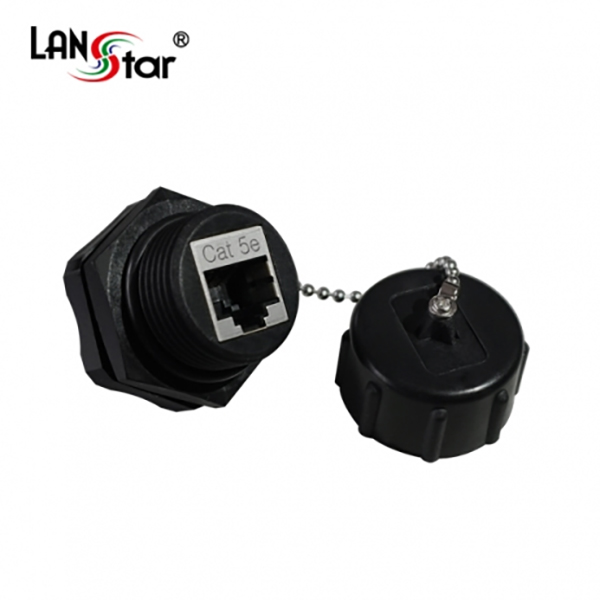 [LANstar] 방수용,방수 공사 연결용 랜 커플러(RJ45 F/F타입), CAT.5E, STP, IP67, UL [40590]