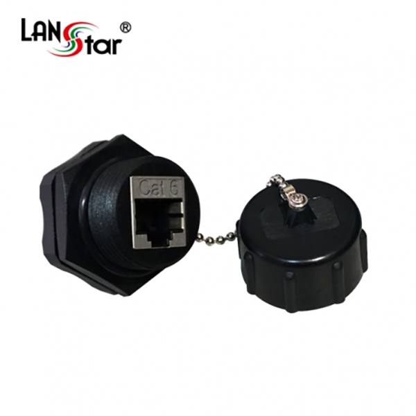 [LANstar] 방수용,방수 공사 연결용 랜 커플러(RJ45 F/F타입), CAT.6, STP, IP67, UL[40591]