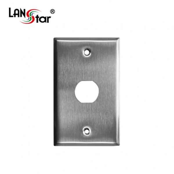 [LANstar] 방수용,방수 공사 연결용, wall plate, Stainless steel, 1port, IP67[40595]