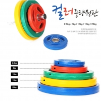3홀 칼라 중량원판 105kg세트/ 115kg/kg당 개별판매