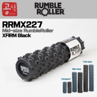 미드사이즈 럼블롤러 엑스트라 블랙 RRMX227 55cm 돌기형 폼롤러의 원조 Mid-size RumbleRoller XFIRM Black 필라테스 마사지 폼롤러(공식수입 정품) 
