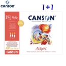 CANSON 캔손 아크릴패드 1면제본 400g 24x33cm 10매 1+1 증정팩