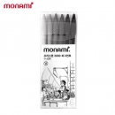 모나미 프러스펜3000 피그먼트 6색세트