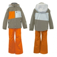 로시놀 주니어 스키복 (2425 ROSSIGNOL JR SKI SUIT BEIGE ORG)