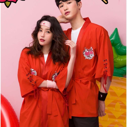 야쿠자한복 레드 가디건 반티(ST868)