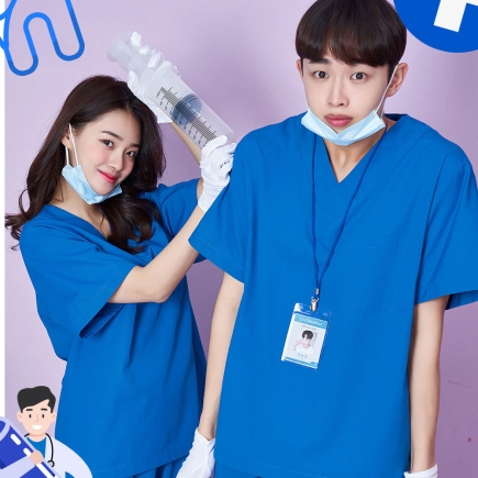 수술복 블루 반티세트 (ST500)