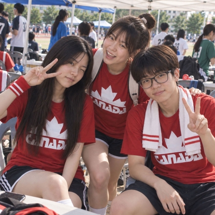 (특가)캐나다(WHITE) 단풍 레드 면티셔츠