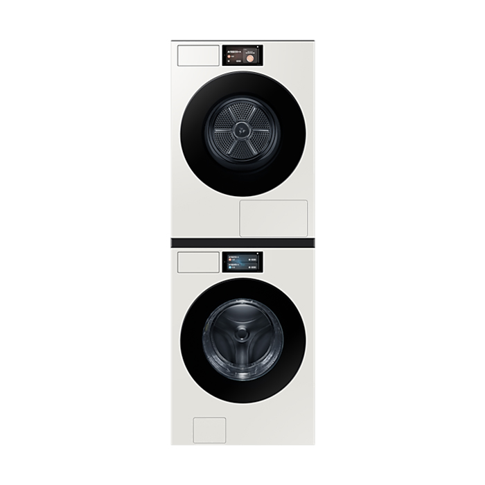 삼성 비스포크 AI 세탁기 건조기 세트 25/22kg + 상단 설치 키트 WF90F2522ACHY 그레이지