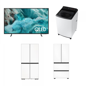 삼성 KQ55QF7AAFXKR + WA80F19SKW+ RM70F64R1X + RQ42DB94Q2AP(새틴화이트)