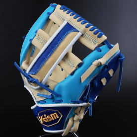 K-ism 케이즘 프리미엄 내야 야구 글러브 십자 크림/스카이블루/블루