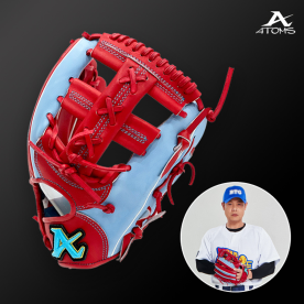 아톰즈 내야 야구 글러브 윤석민 선수모델 11.75인치 십자웹 레드/베이라블루 22-WI2A