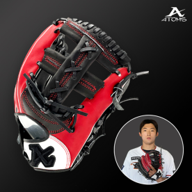 아톰즈 내야 야구 글러브 송호정 선수모델 11.75인치 십자웹 블랙/레드/화이트 22-WI2C
