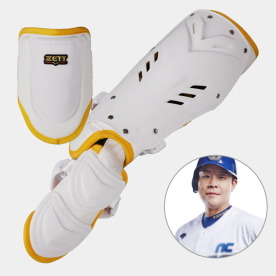 제트 야구 암가드 풋가드 오리지널 오더 박세혁 선수모델 화이트/옐로우